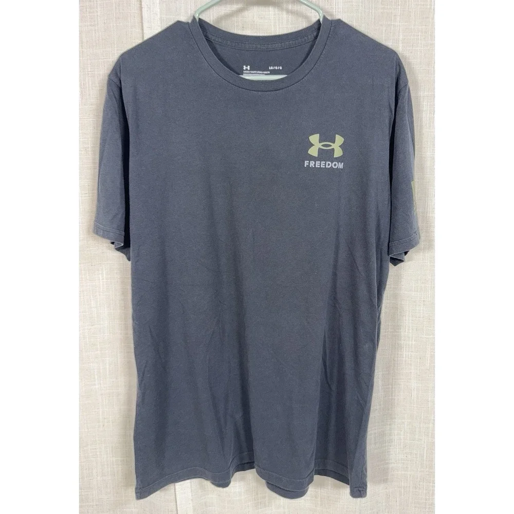 Under Armour UA Men's Sz Large L Shirts T-Shirt Lot of 3 1 NEW Green Freedom - Picture 5 of 11